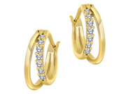 Diamond Hoop Earrings 