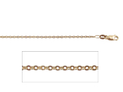 18" Oval  Cable Yellow  Gold Chain