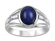 Mens Star Sapphire Ring