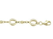 Ladies 2 Tone Circle Bracelet  