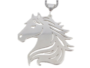 Horse Head Pendant by Argent Whimsy