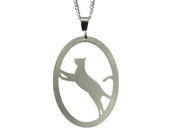 Reaching Cat Pendant by Argent Whimsy