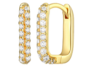 Cubic Zirconia Hoop Earrings by Reign