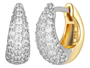 Cubic Zirconia Hoop Earrings by Reign