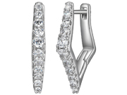 Cubic Zirconia Hoop Earrings by Reign