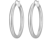 Silver Hoop Earrings by Reign